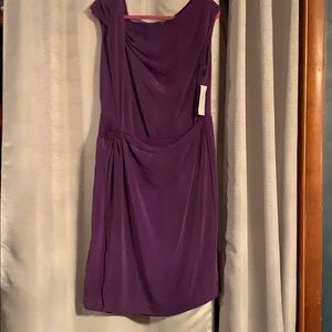 NWT - Eva Mendes purple faux wrap dress.